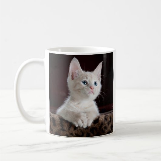 Cat Pet Foto Personalisiert zweiseitig Kaffeetasse (Links)
