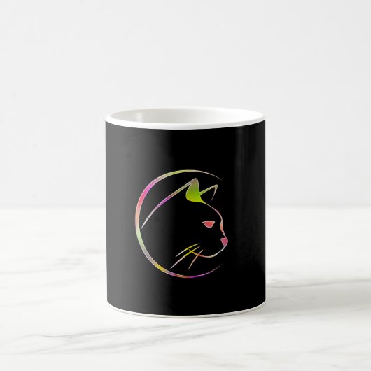 Cat Pet Home Life Chrome Graphic Kaffeetasse (Mittel)