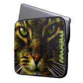 Cat Pet Hypnotisieren Foto Laptopschutzhülle (Vorderseite Links)