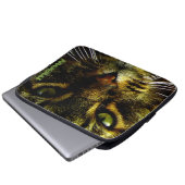 Cat Pet Hypnotisieren Foto Laptopschutzhülle (Vorne Knopf)