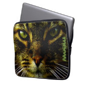 Cat Pet Hypnotisieren Foto Laptopschutzhülle (Vorderseite Links)
