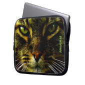 Cat Pet Hypnotisieren Foto Laptopschutzhülle (Vorderseite Links)