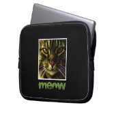 Cat Pet Hypnotisierung Augen Gerahmtes Foto Text Laptopschutzhülle (Vorderseite Links)