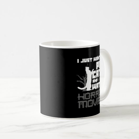 Cat Pet Lover Horror Movie Lover Gift53 Kaffeetasse (VorderseiteRechts)