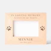 Cat Pet Memorial Foto Geätzte Rahmen (Vorderseite)