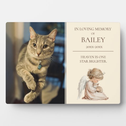 Cat Pet Memorial Fotoplatte (Vorderseite)