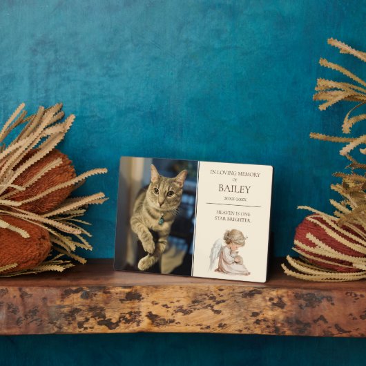 Cat Pet Memorial Fotoplatte (Seite)