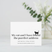 Cat Pet Neue Adresse Ich habe die moderne Ankündigungspostkarte (Stehend Vorderseite)
