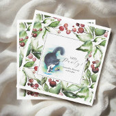 Cat Pet Portrait Christmas Cocktail Napkins Serviette