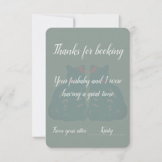 Cat/Pet Sitter's Thank You Card Dankeskarte