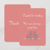 Cat/Pet Sitter's Thank You Card Dankeskarte (Vorne/Hinten)