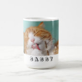 Cat Pet Snowflakes Holiday Foto Kaffeetasse (Mittel)