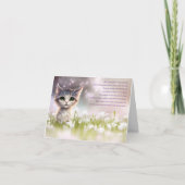 Cat Pet Sympathy Spiritual Poem Kitten Flowers Karte (Vorderseite)