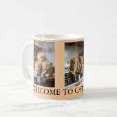 Cat Photo Collage Best Cat Dad Kaffeetasse (Vorderseite Links)