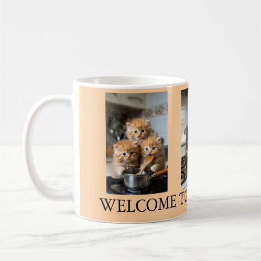 Cat Photo Collage Best Cat Dad Kaffeetasse (Links)