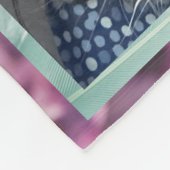 Cat photo collage purple flower Fleecedecke (Ecke)