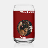 Cat Photo, Meow Christmas, customize  Dosenglas (Rückseite)