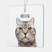 Cat Photo Meow Christmas Ornament (Links)