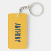 Cat Photographer in Vintage Sweater Quirky Schlüsselanhänger (Rückseite)