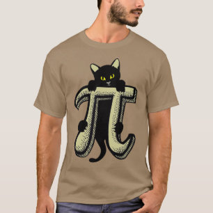 Cat Pi Teacher Student Cat Lovers Gift Pi Day T-Shirt