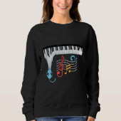 Cat Piano Funny Piano Players Piano Teachers Music Sweatshirt (Vorderseite)