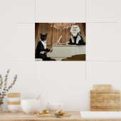Cat Piano Lounge Act Poster (Küche)