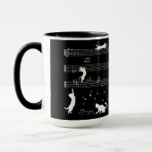 Cat Piano Notes Party Kaffeemaschine Tasse (Links)