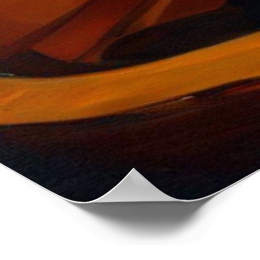 Cat Piano Player Poster (Ecke)