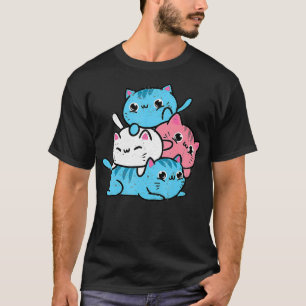 Cat Pile Pride Internationaler Transgender Day Dis T-Shirt