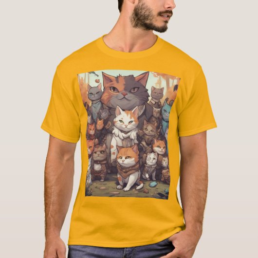 Cat Pile T-Shirt (Vorderseite)