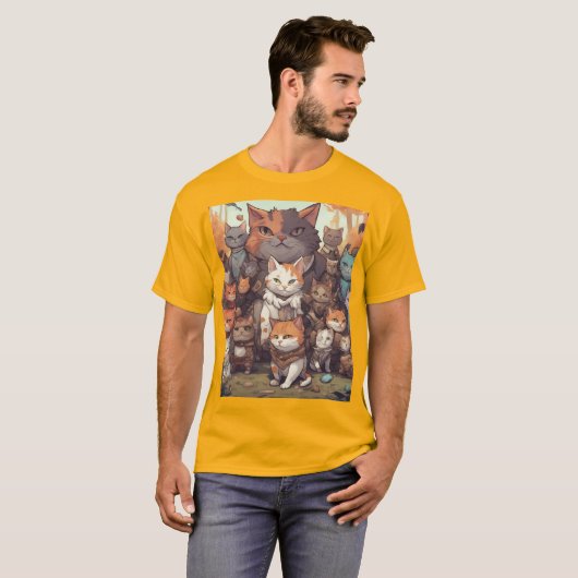 Cat Pile T-Shirt (Vorne ganz)