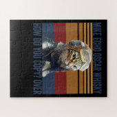 Cat Pilot Mike Echo Oscar Whisky Kostümgeschenk Puzzle (Horizontal)