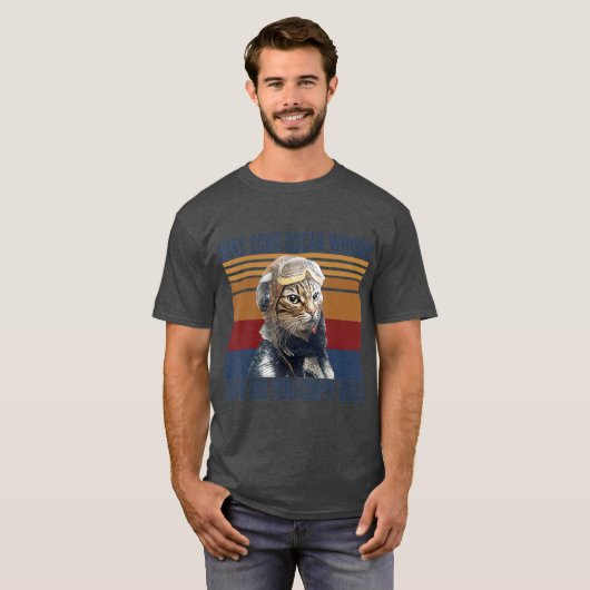 Cat Pilot Mike Echo Oscar Whisky Wie kopiert man T-Shirt (Vorne ganz)