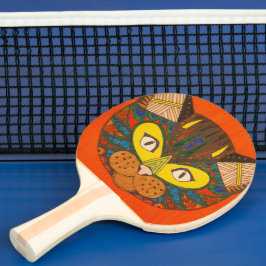 Cat Ping Pong Paddle Tischtennis Schläger