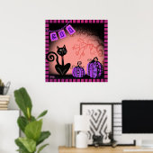 Cat Pink Fun Halloween Inspirivity Class Poster (Heimbüro)