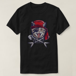 Cat Pirate Funny Cat Pirate Geschenk Captain Cat T-Shirt