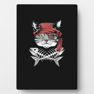 Cat Pirate Funny Cat Pirate Halloween Fotoplatte