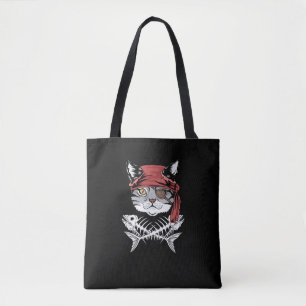 Cat Pirate Funny Cat Pirate Halloween Tasche