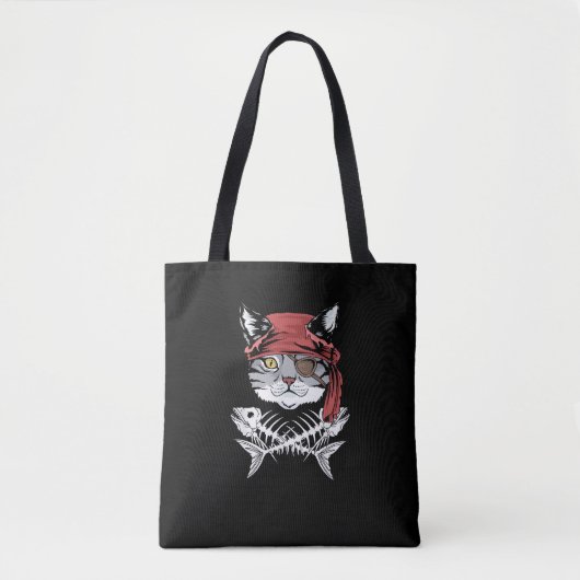 Cat Pirate Funny Cat Pirate Halloween Tasche (Vorderseite)