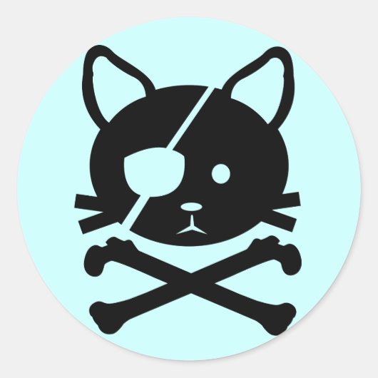 Cat Pirate Sticker (Vorderseite)