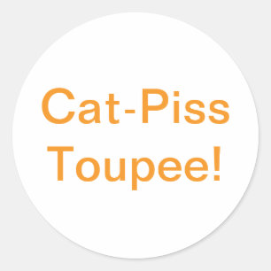 Cat-Piss Toupee Splash-Art Hankamer Artjunkhaus Cl Runder Aufkleber