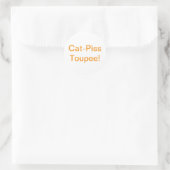 Cat-Piss Toupee Splash-Art Hankamer Artjunkhaus Runder Aufkleber (Tasche)