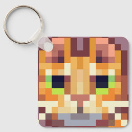 Cat pixelart, Pixel Art, sleutelhanger  Schlüsselanhänger