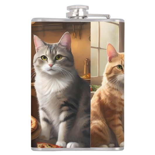 Cat Pizza Night, Flachmann (Rückseite)