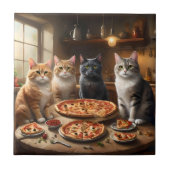Cat Pizza Night, Fliese (Vorderseite)