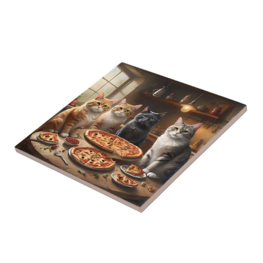 Cat Pizza Night, Fliese (Seite)