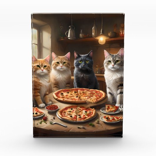 Cat Pizza Night, Fotoblock (Vorderseite)
