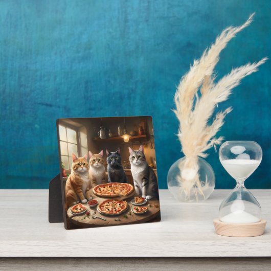 Cat Pizza Night, Fotoplatte (InSitu)