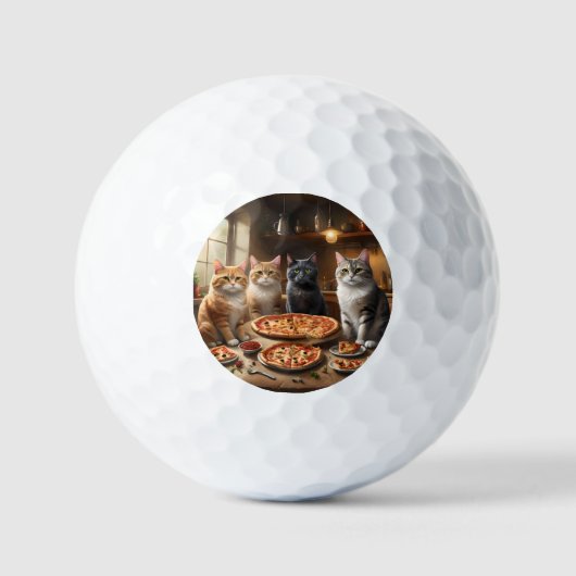 Cat Pizza Night, Golfball (Vorderseite)