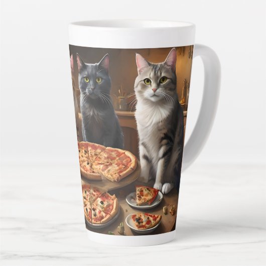 Cat Pizza Night, Milchtasse (Rechte Ecke)